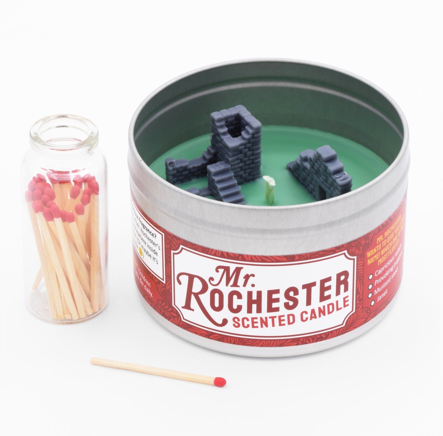 The Mr. Rochester Scented Candle is a unique and funny gift for moms, English teachers, English professors, and book lovers.