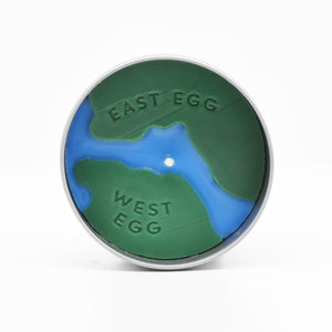Great Gatsby Scented Candle  - Its surface shows a map of East Egg and West Egg